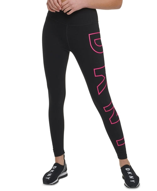 Leggings de cintura alta con logotipo grande de DKNY Sport