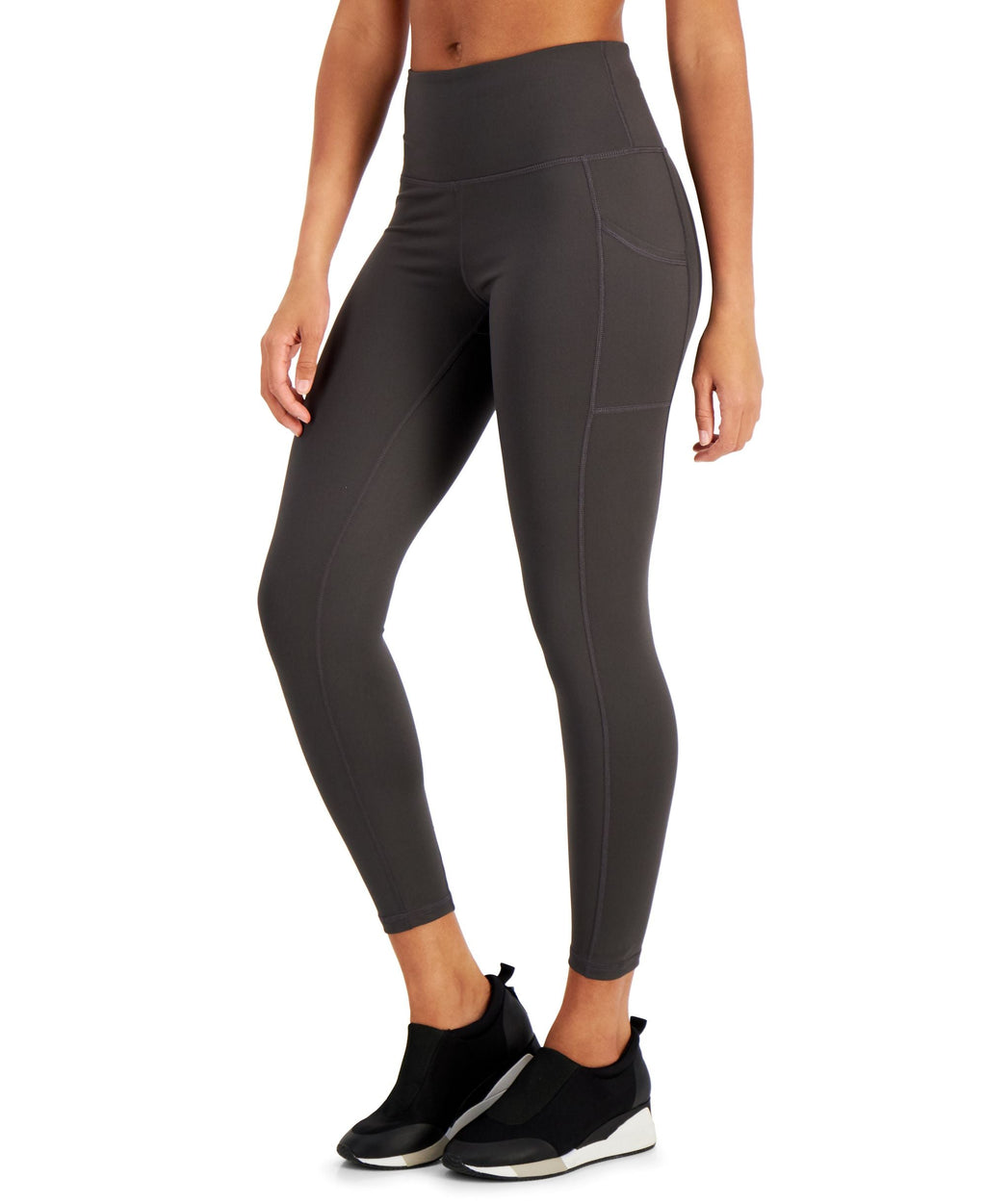 Legging 7/8 Petite Compression Taille Haute avec Poches Latérales