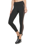 Leggings cortos 7/8 de contraste metálico DKNY Sport