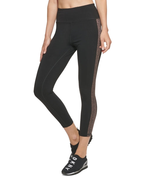 Leggings cortos 7/8 de contraste metálico DKNY Sport