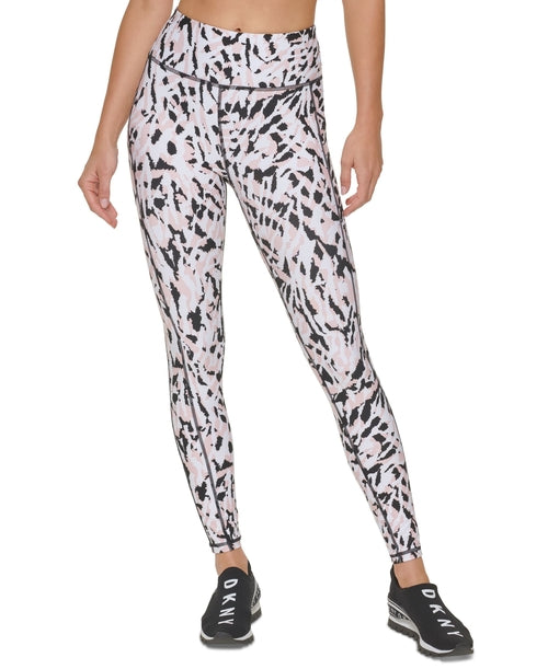 Leggings 7/8 con estampado de cebra grabado para mujer de DKNY Sport