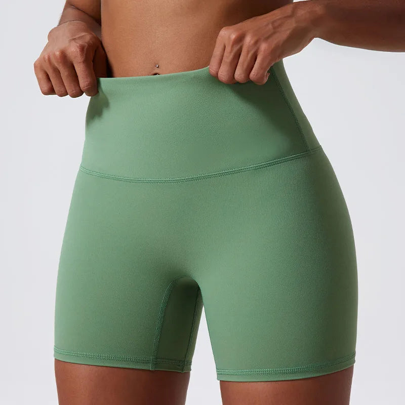 Hearuisavy Soft Yoga Shorts Buttock Lift Gym Leggings Women High Waist