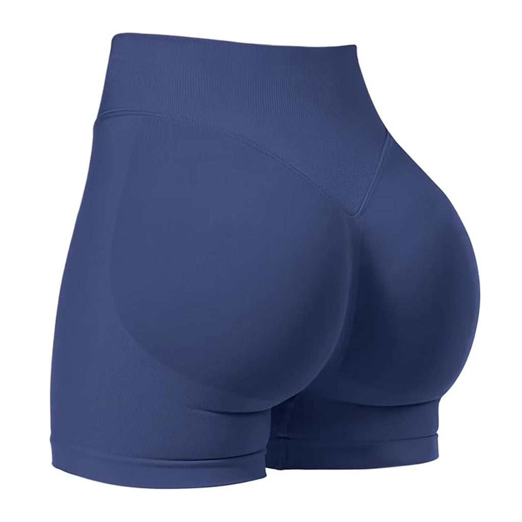 Pantalones cortos de ciclista deportivos, sin costuras, sexys, de verano, para mujer, de talle bajo, para gimnasio
