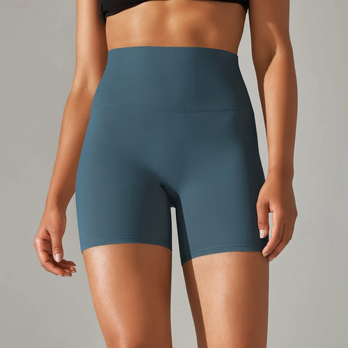 Pantalones cortos de yoga sin costuras para mujer, pantalones cortos de fitness para correr y ciclismo