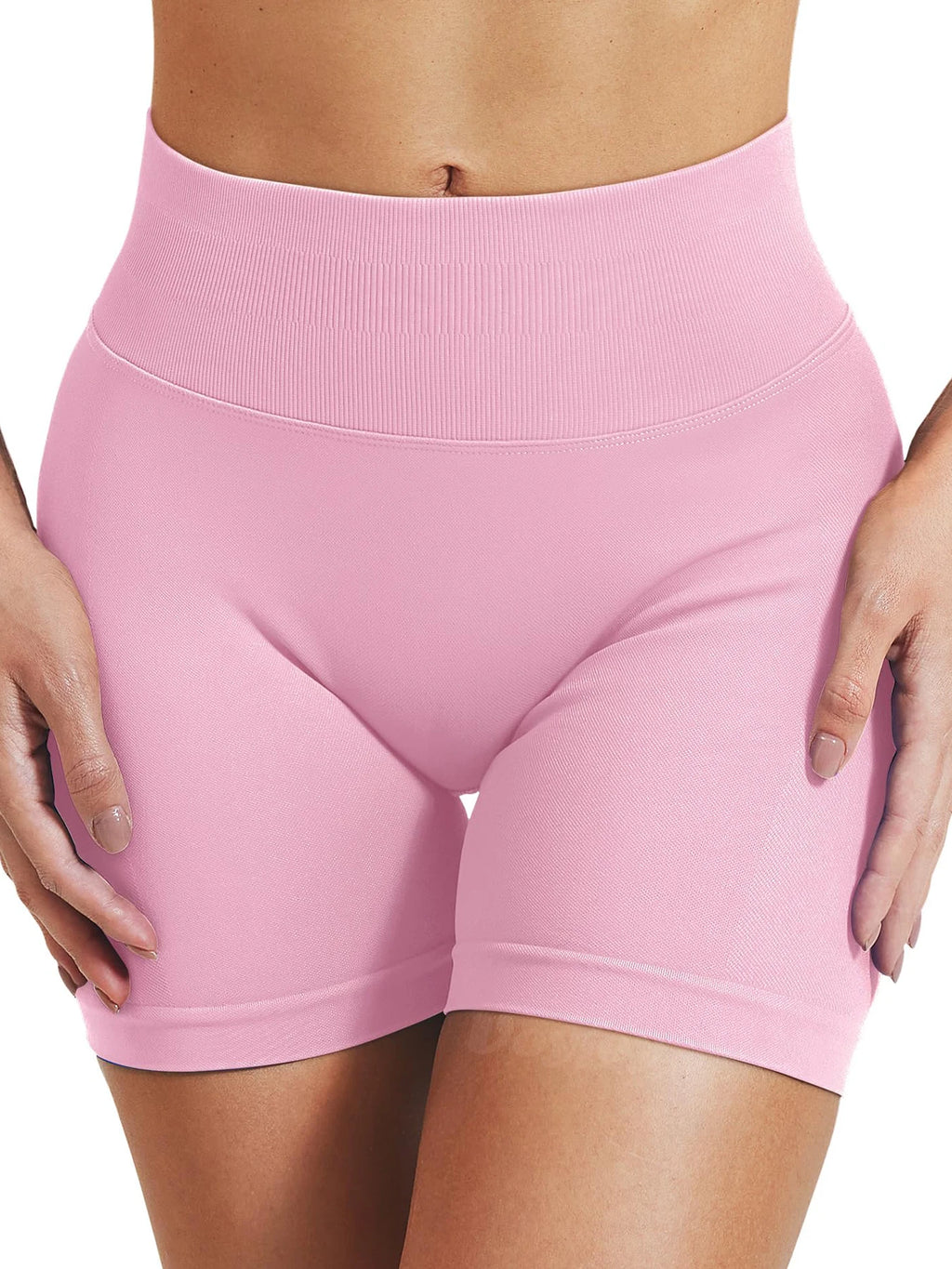 Pantalones cortos de ciclista deportivos, sin costuras, sexys, de verano, para mujer, de talle bajo, para gimnasio