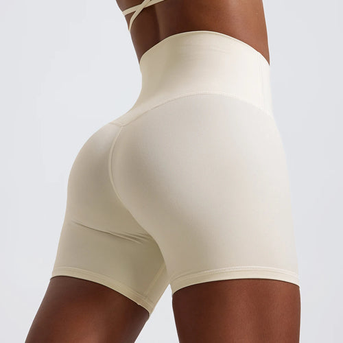 Hearuisavy Soft Yoga Shorts Buttock Lift Gym Leggings Women High Waist