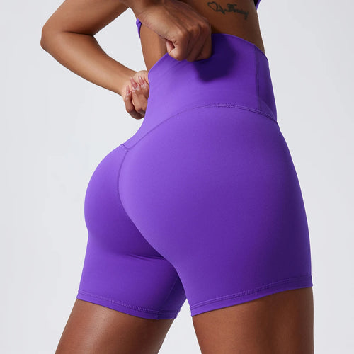 Hearuisavy Soft Yoga Shorts Buttock Lift Gym Leggings Women High Waist