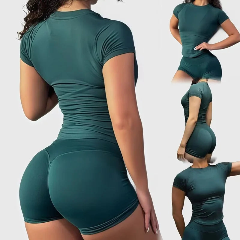 2 Piece Sports Set Women Gym Yoga Set Seamless Fitness Gym Clothes