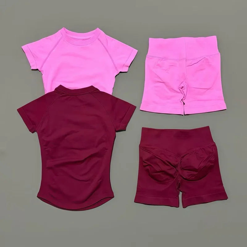 2 Piece Sports Set Women Gym Yoga Set Seamless Fitness Gym Clothes