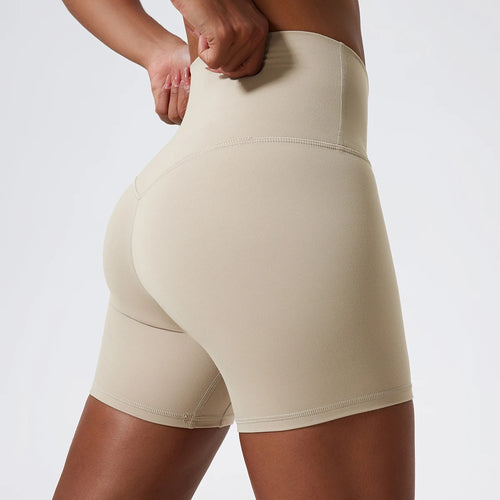 Hearuisavy Soft Yoga Shorts Buttock Lift Gym Leggings Women High Waist