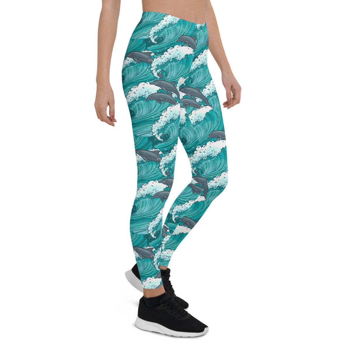 Legging Femme Dauphin et Vagues