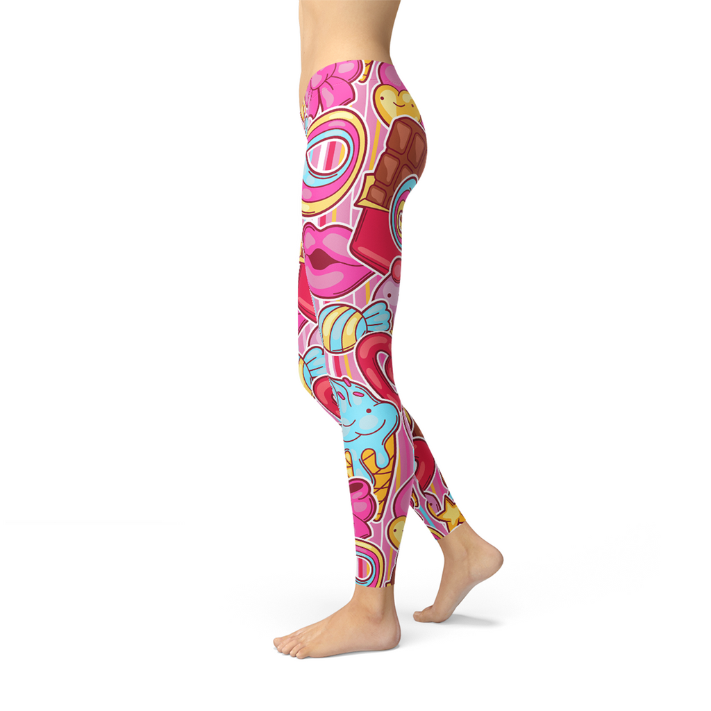 Legging Kawaii Rose Bonbon Femme