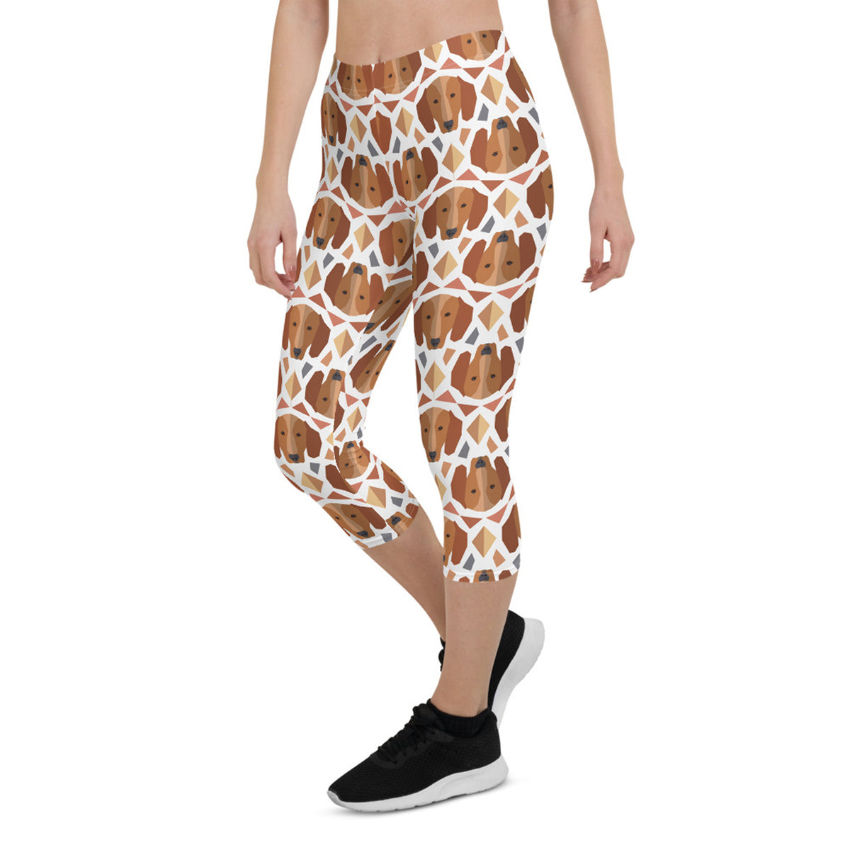 Leggings Capri pour femme motif teckel