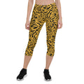 Legging Capri Tigre Jaune pour Femme