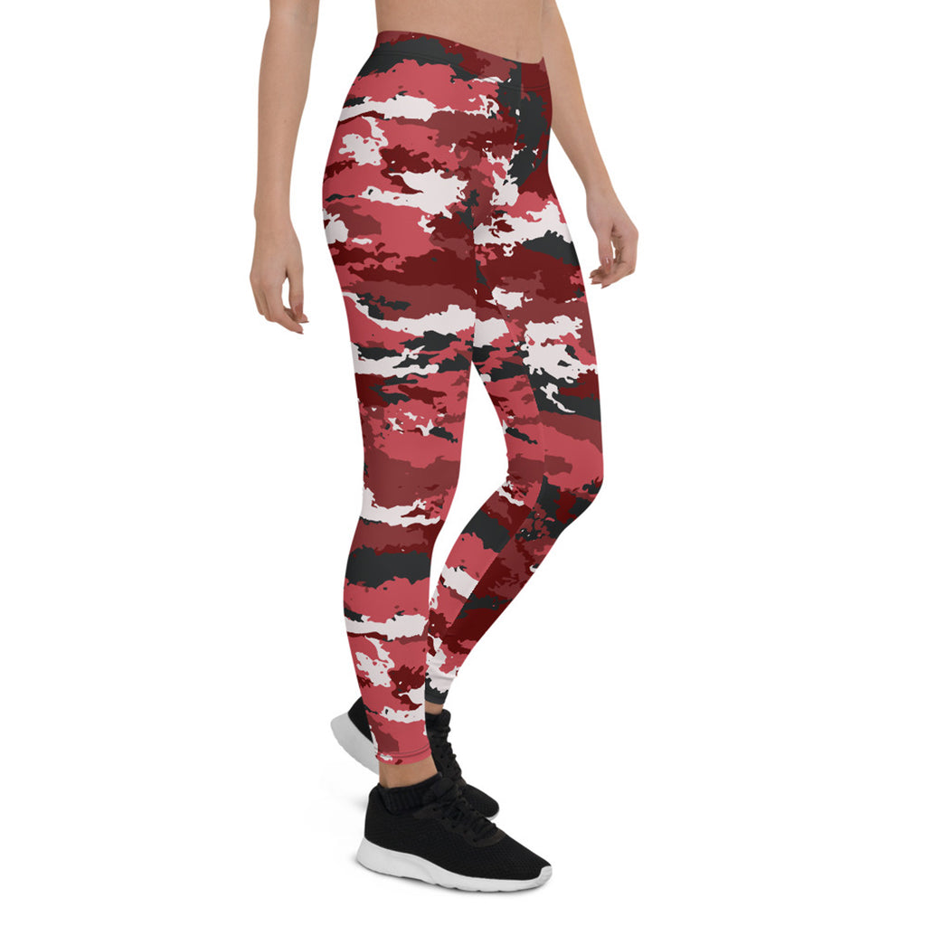 Legging Camouflage Rouge pour Femme