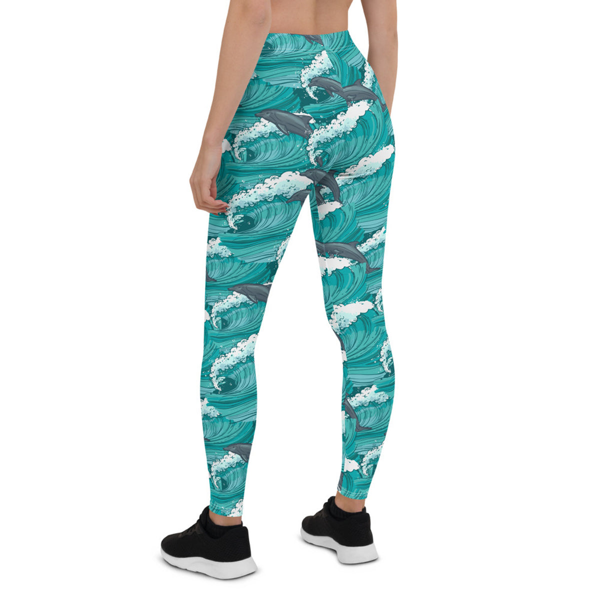 Legging Femme Dauphin et Vagues