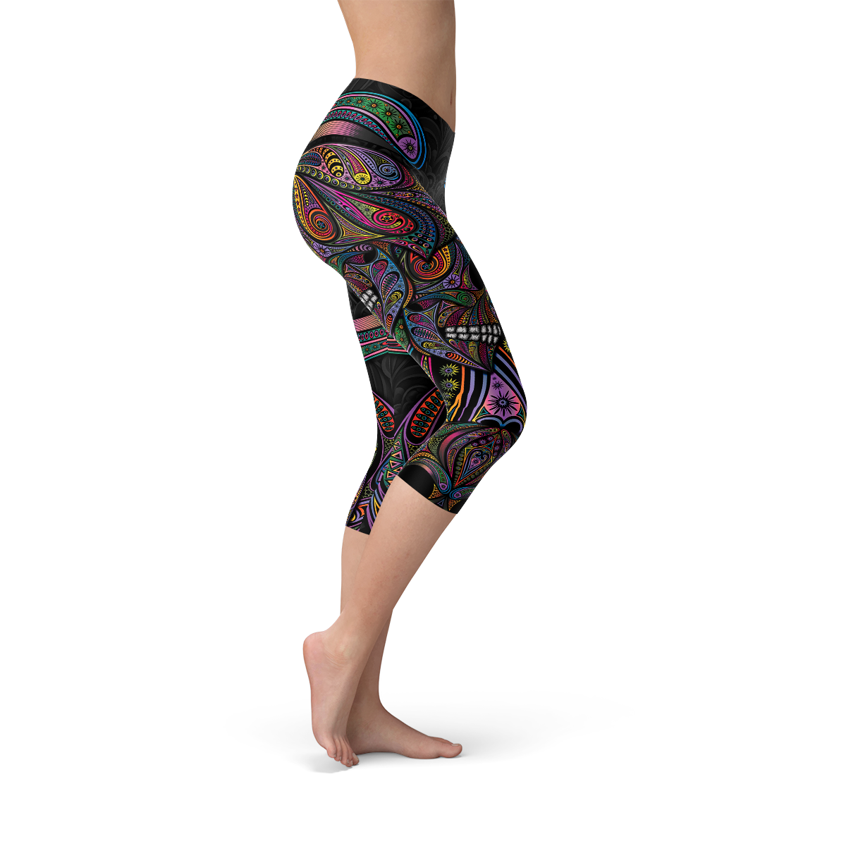 Legging Capri Crâne de Sucre pour Femme