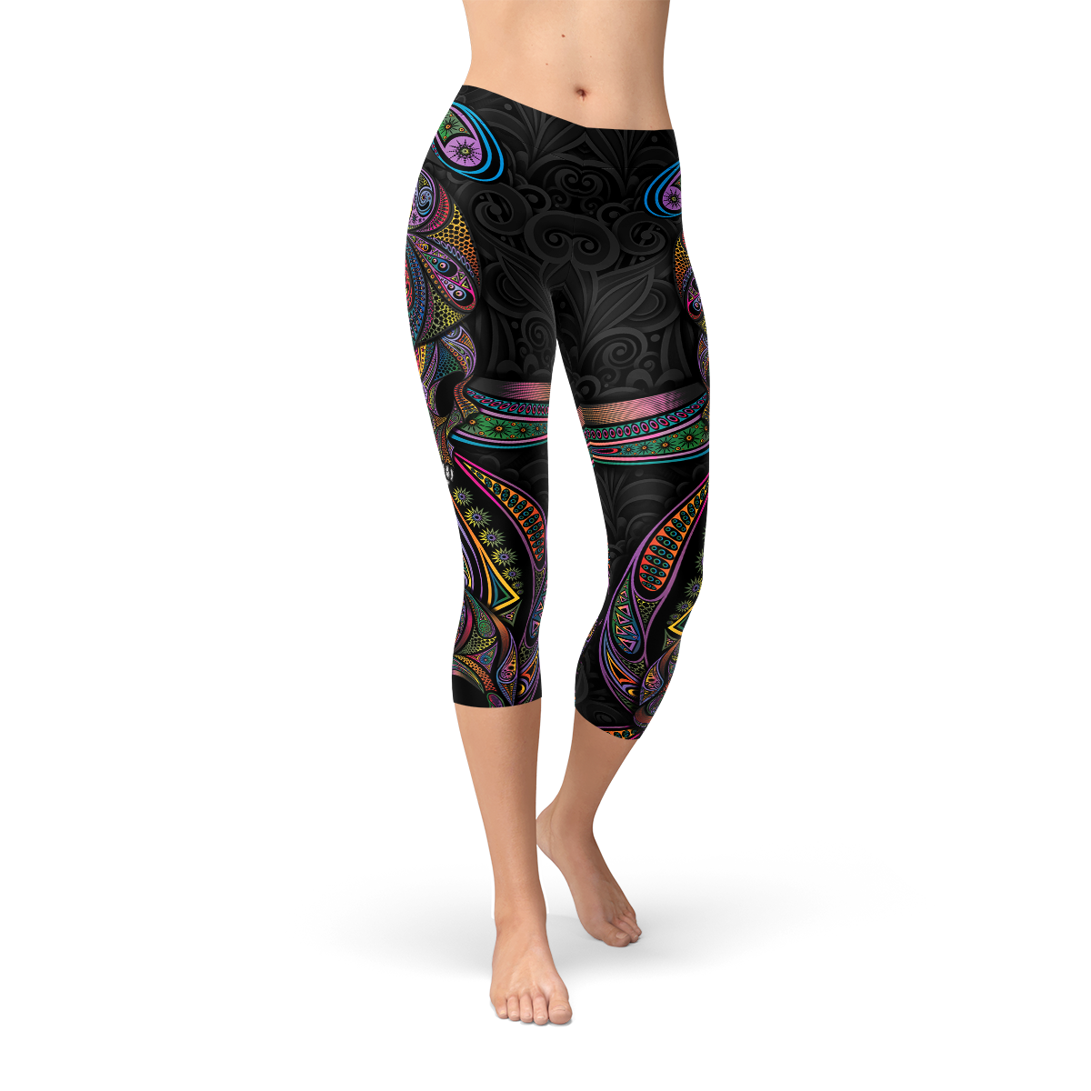 Legging Capri Crâne de Sucre pour Femme