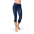 Leggings capri de sirena azules para mujer
