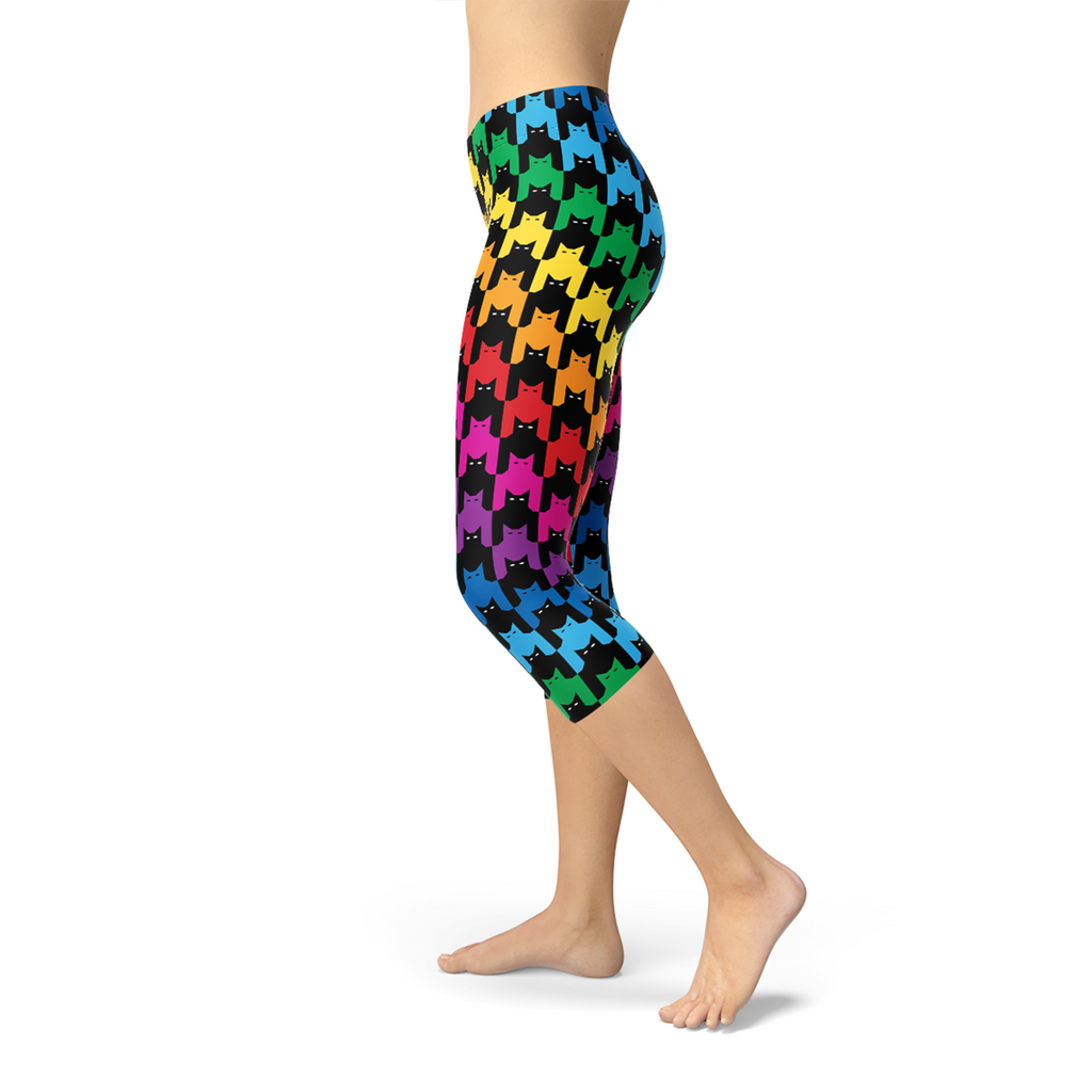 Legging Capri Pied-de-poule Femme