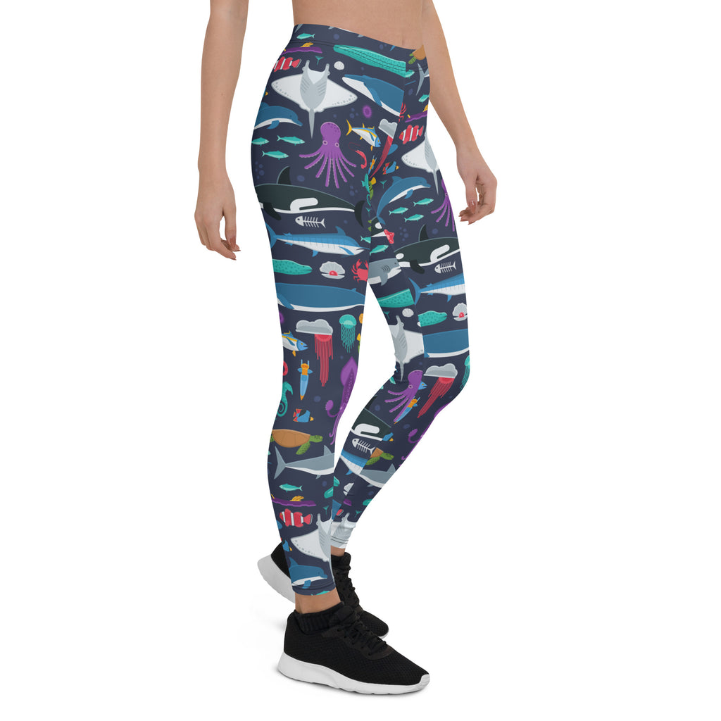 Leggings de vida marina para mujer