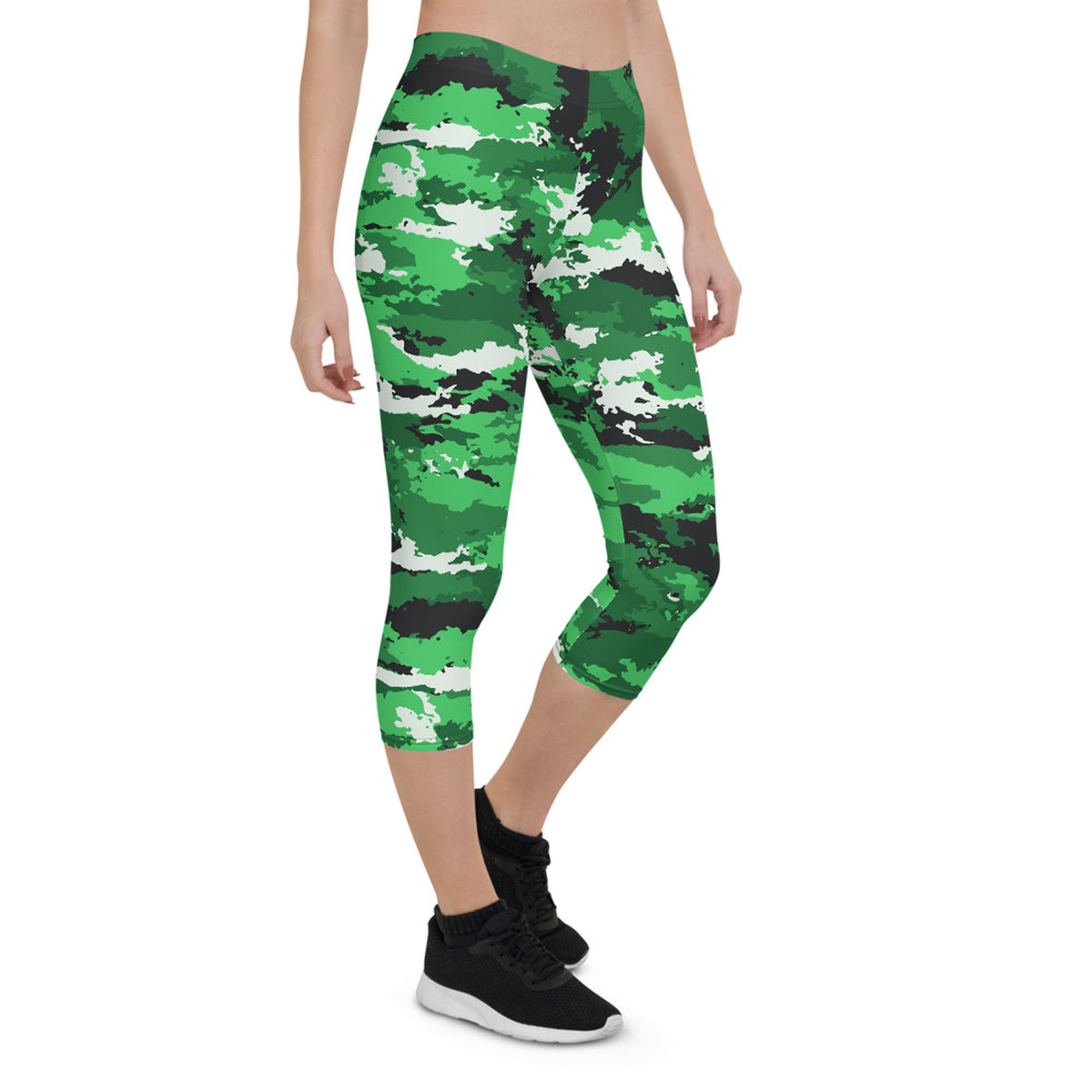 Legging Capri camouflage vert