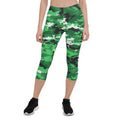 Legging Capri camouflage vert