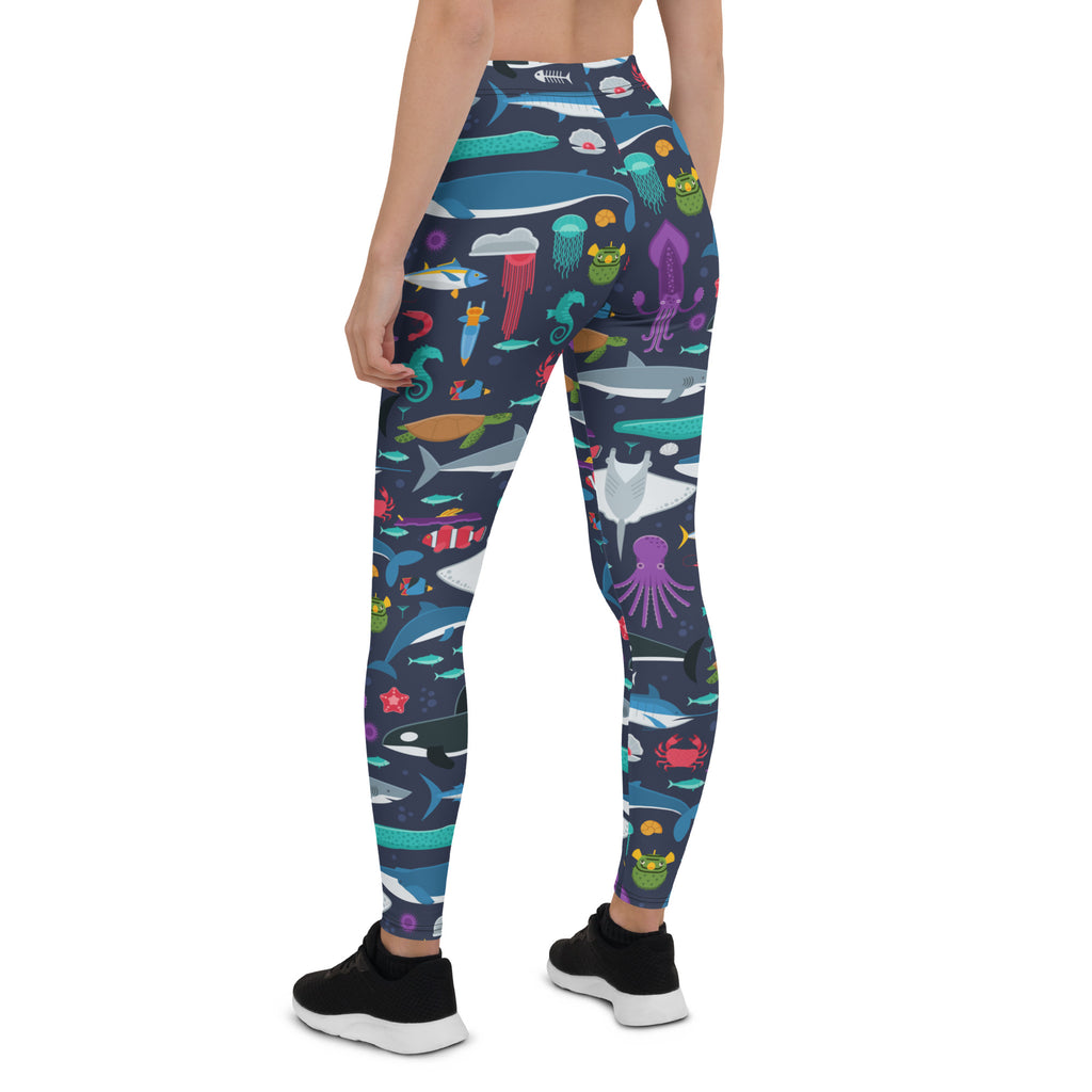 Leggings de vida marina para mujer
