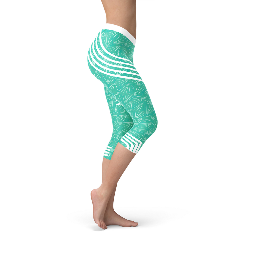 Leggings piratas deportivos turquesa