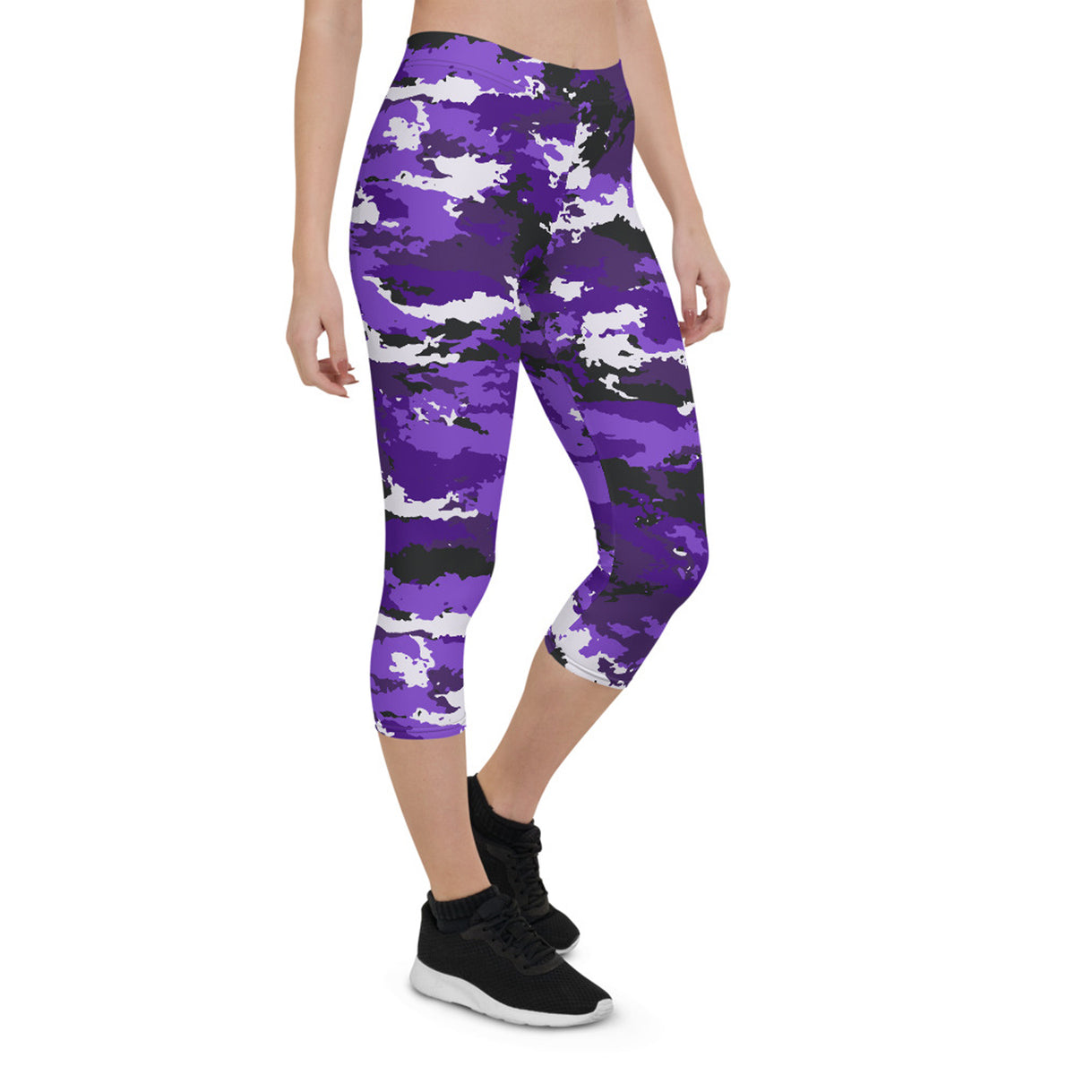 Legging corsaire camouflage violet