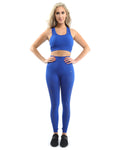 ¡OFERTA! ¡50% DE DESCUENTO! Leggings y sujetador deportivo Milano - Azul [HECHO EN ITALIA]