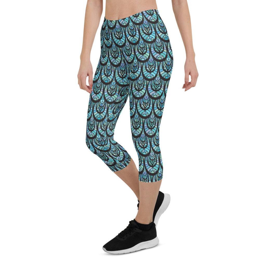 Leggings capri Ocean Mermaid para mujer