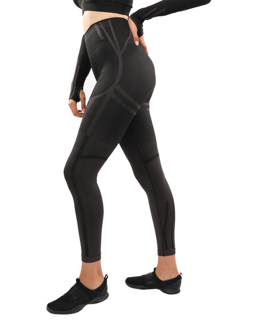 LEGGINGS SIN COSTURAS DECATA - NEGRO Y MARRÓN