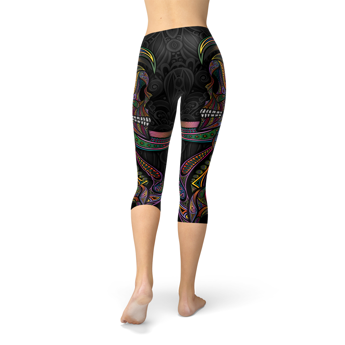 Legging Capri Crâne de Sucre pour Femme