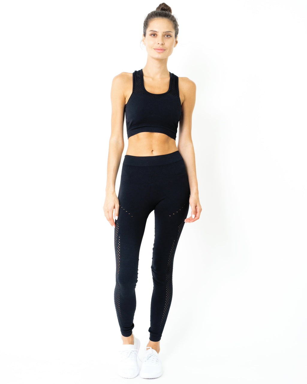 ¡OFERTA! ¡50% DE DESCUENTO! Conjunto de leggings y sujetador Milano - NEGRO [HECHO EN ITALIA]