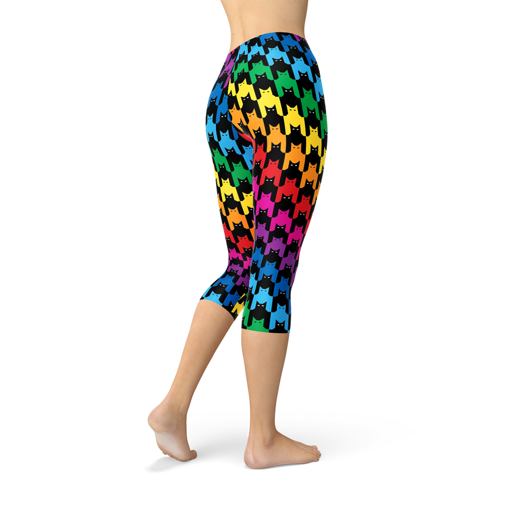 Legging Capri Pied-de-poule Femme