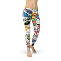 Legging femme motif comics