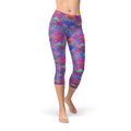 Leggings Capri Sirena Morado Rosa para Mujer