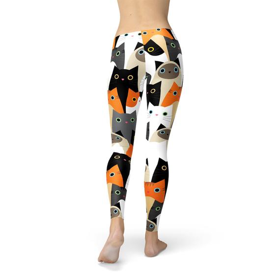 Legging femme à imprimé chats