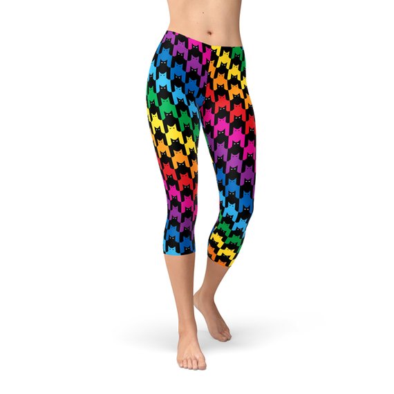 Legging Capri Pied-de-poule Femme